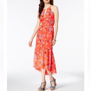 EUC Vince Camuto Floral-Print Chiffon High-Low Maxi
Dress, Size 6